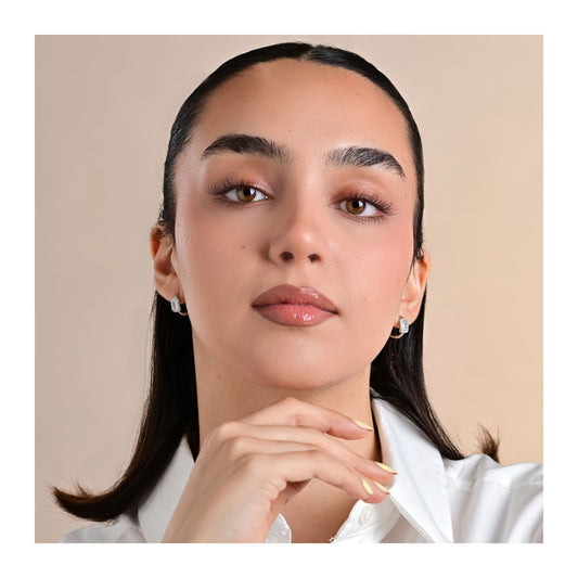Damen Ohrringe – Klappcreole aus 925 Silber mit Zirkonia