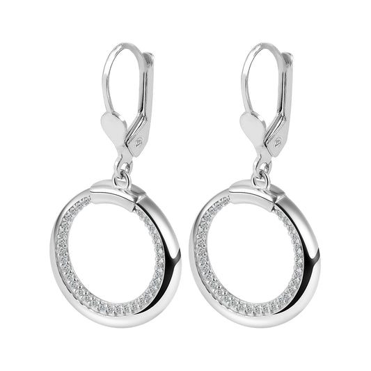 Damen Ohrringe – Ohrhänger aus 925 Silber mit Zirkonia