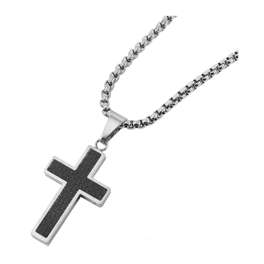 Unisex Halskette mit Anhänger – Kreuz aus Edelstahl