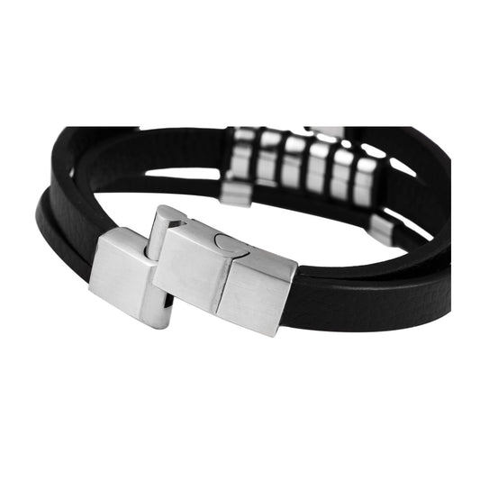Herren Armband aus Leder 23 cm