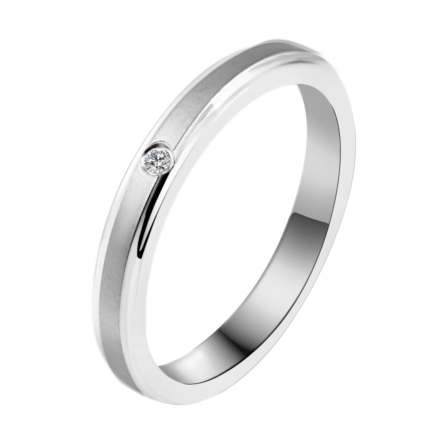 Damen Ring aus Edelstahl mit Strass Steinchen