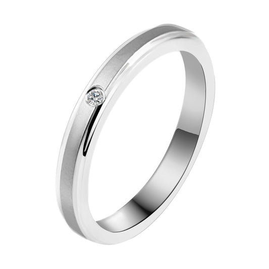 Damen Ring aus Edelstahl mit Strass Steinchen