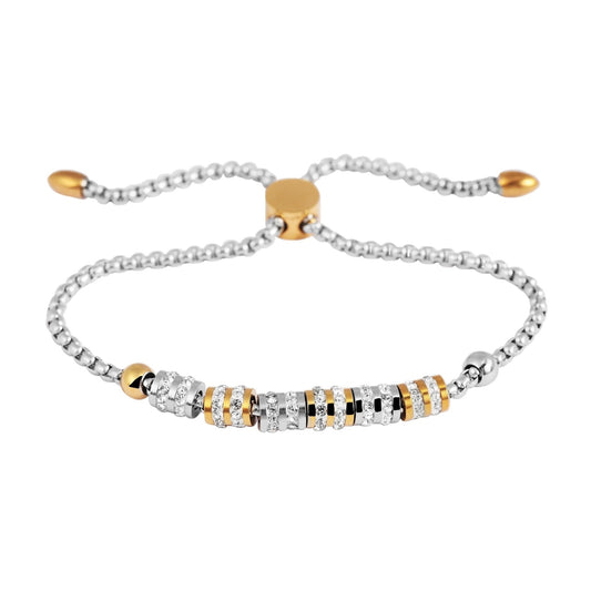 Damen Armband aus Edelstahl mit Perle 24 cm
