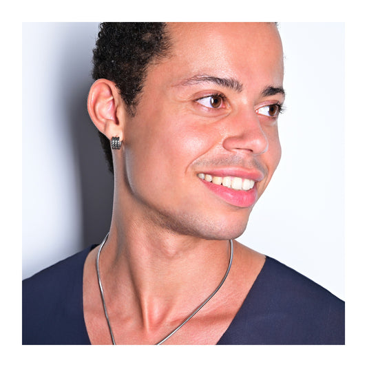 Unisex Ohrringe – Klappcreole aus Edelstahl