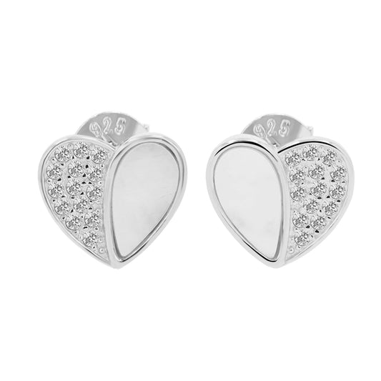 Damen Ohrringe – Ohrstecker aus 925 Silber mit Perlmutt