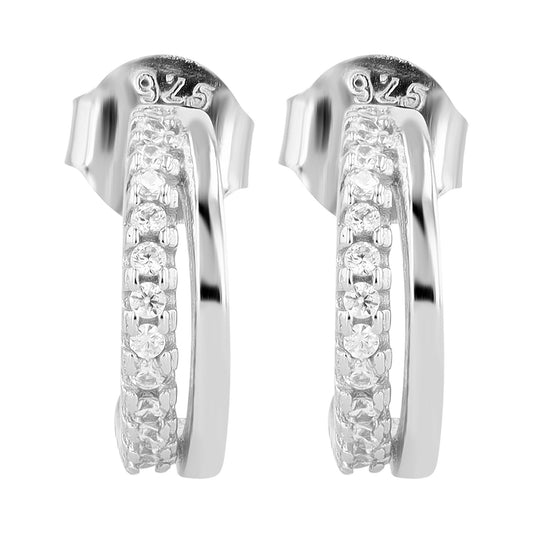 Damen Ohrringe – Ohrstecker aus 925 Silber mit Zirkonia