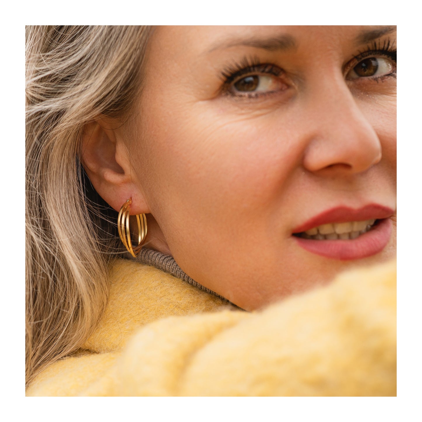 Damen Ohrringe – Creole aus Edelstahl