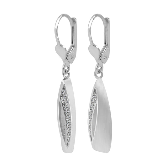 Damen Ohrringe – Ohrhänger aus 925 Silber mit Zirkonia