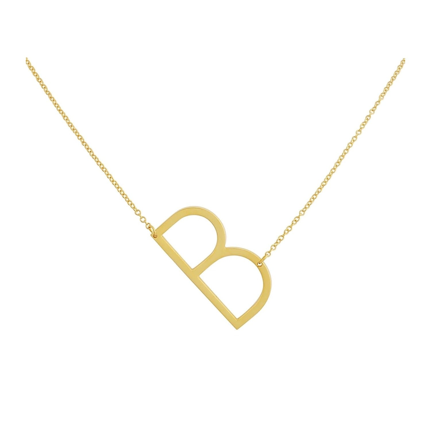 Damen Halskette mit Anhänger – Buchstabe aus Edelstahl