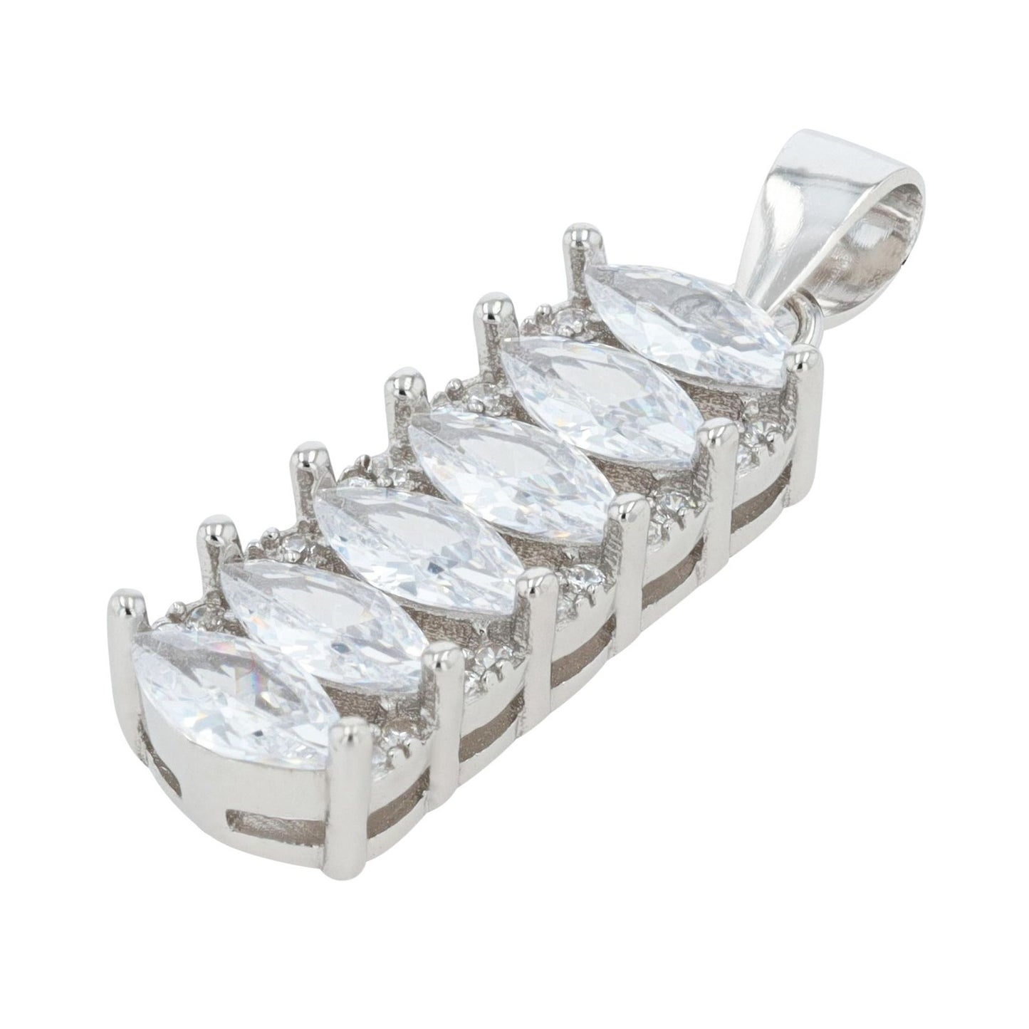 Damen Anhänger – Herzanhänger aus 925 Silber mit Zirkonia