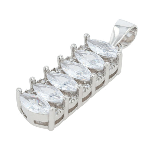 Damen Anhänger – Herzanhänger aus 925 Silber mit Zirkonia