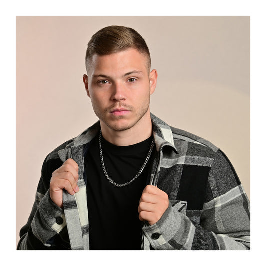 Unisex Halskette – Panzerkette aus Edelstahl 50 cm