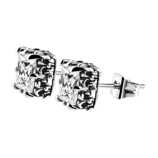Damen Ohrringe – Ohrstecker aus Edelstahl mit Zirkonia