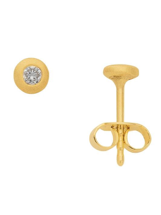 Adelia´s 585 Gold Ohrringe   Ohrstecker mit Diamant   Brillant Ø 4 mm