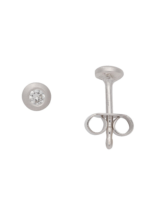 Adelia´s 585 Weißgold Ohrringe   Ohrstecker mit Diamant   Brillant Ø 4,2 mm