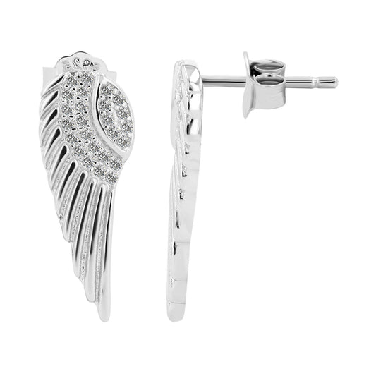 Damen Ohrringe – Ohrstecker Flügel aus 925 Silber