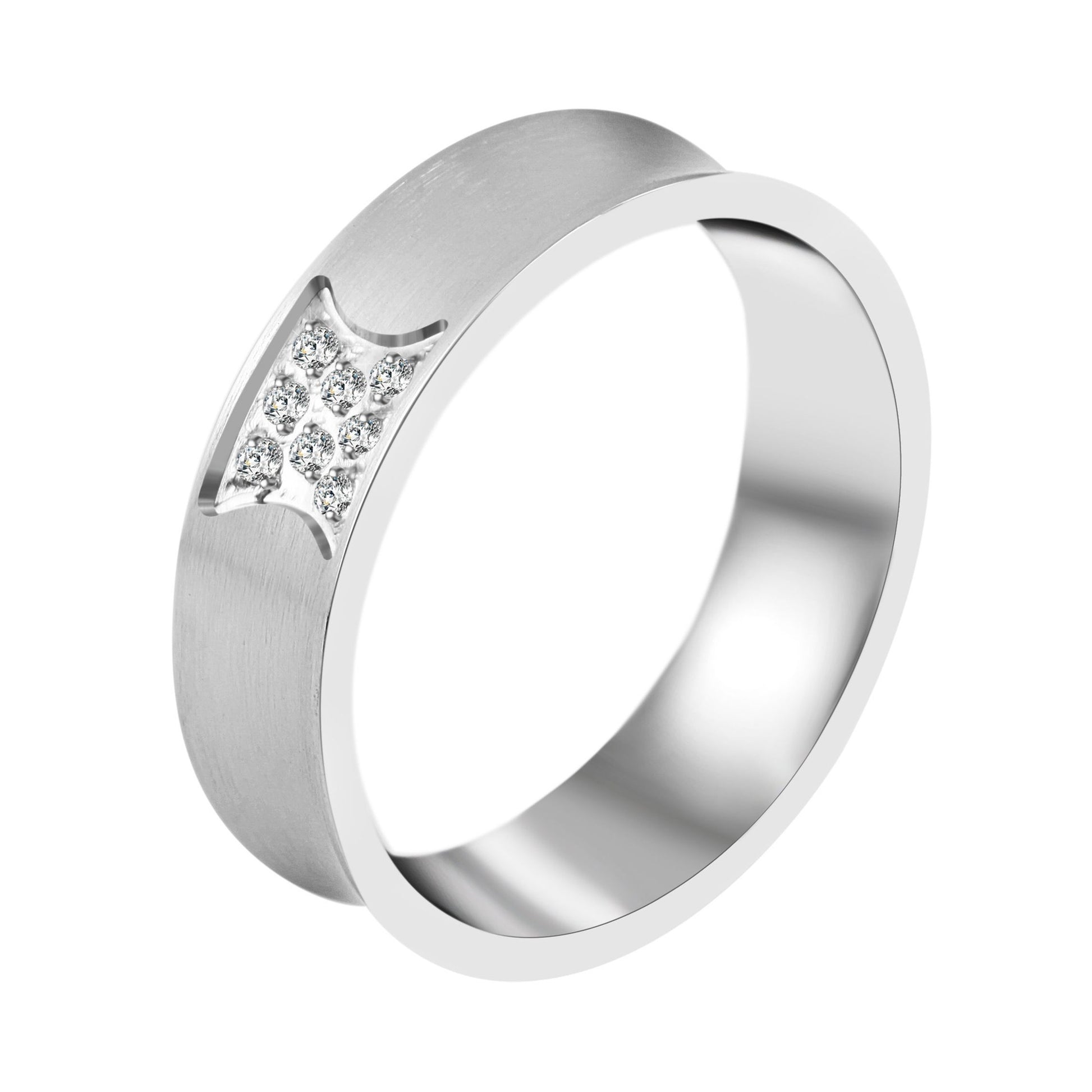 Damen Ring aus Edelstahl mit Strass Steinchen