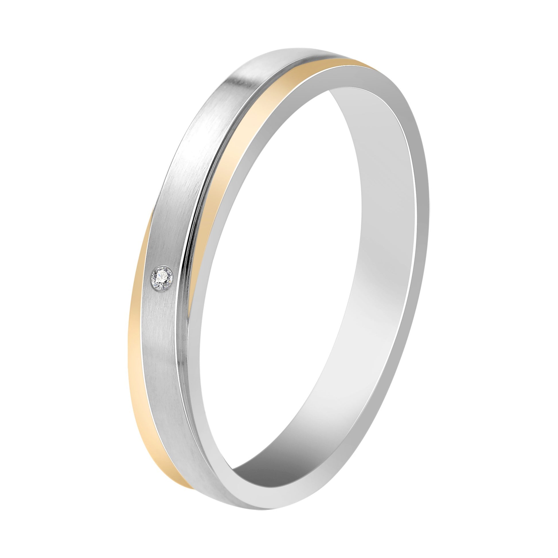 Damen Ring aus Edelstahl mit Strass Steinchen