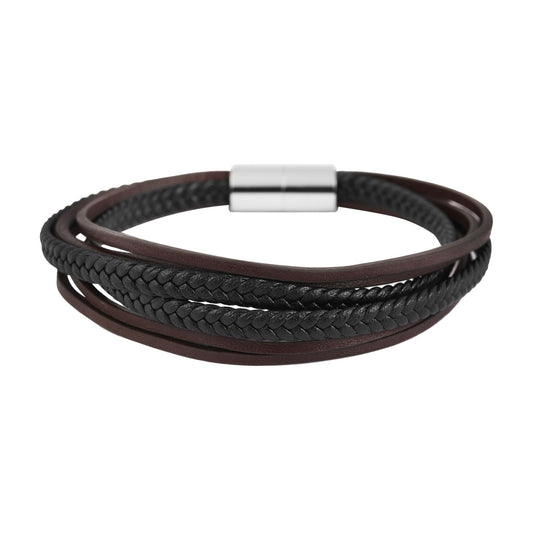 Herren Armband aus Leder 21,5 cm