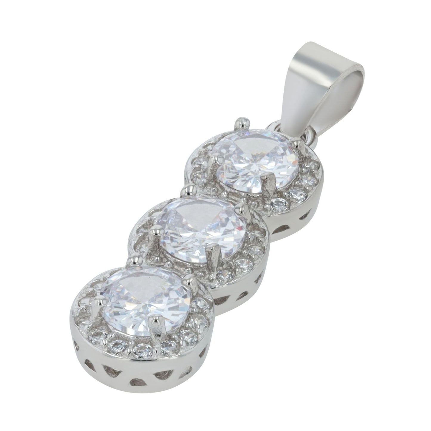 Damen Anhänger aus 925 Silber mit Zirkonia