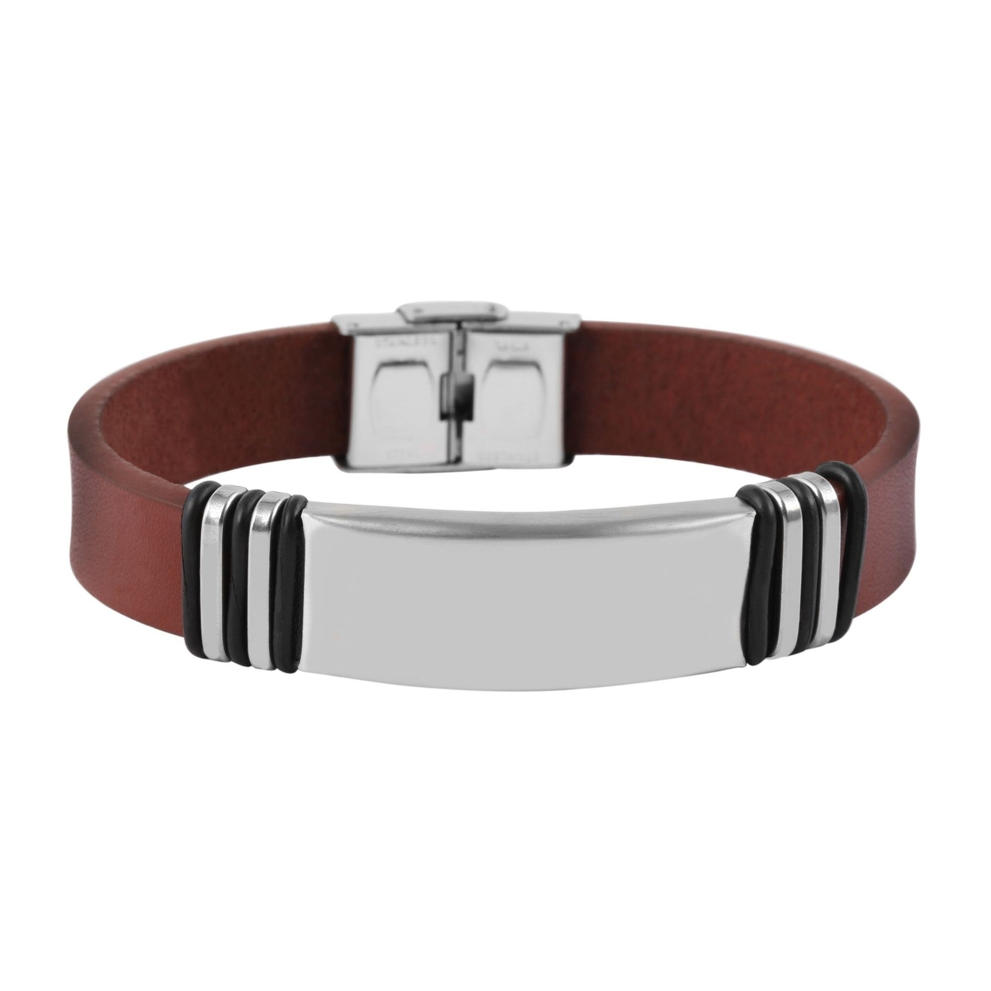 Herren Armband aus Leder 21 cm