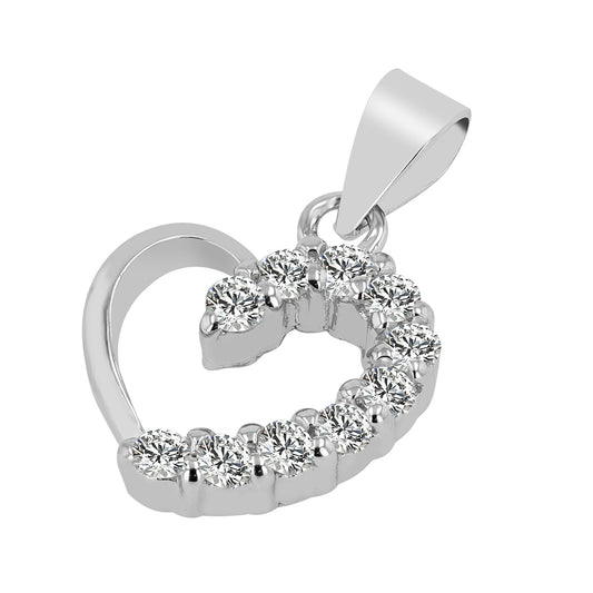 Damen Anhänger – Herzanhänger aus 925 Silber mit Zirkonia