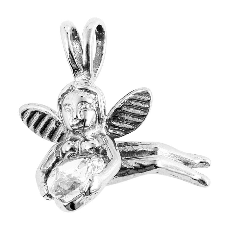 Mädchen Anhänger – Anhänger aus Edelstahl mit Zirkonia