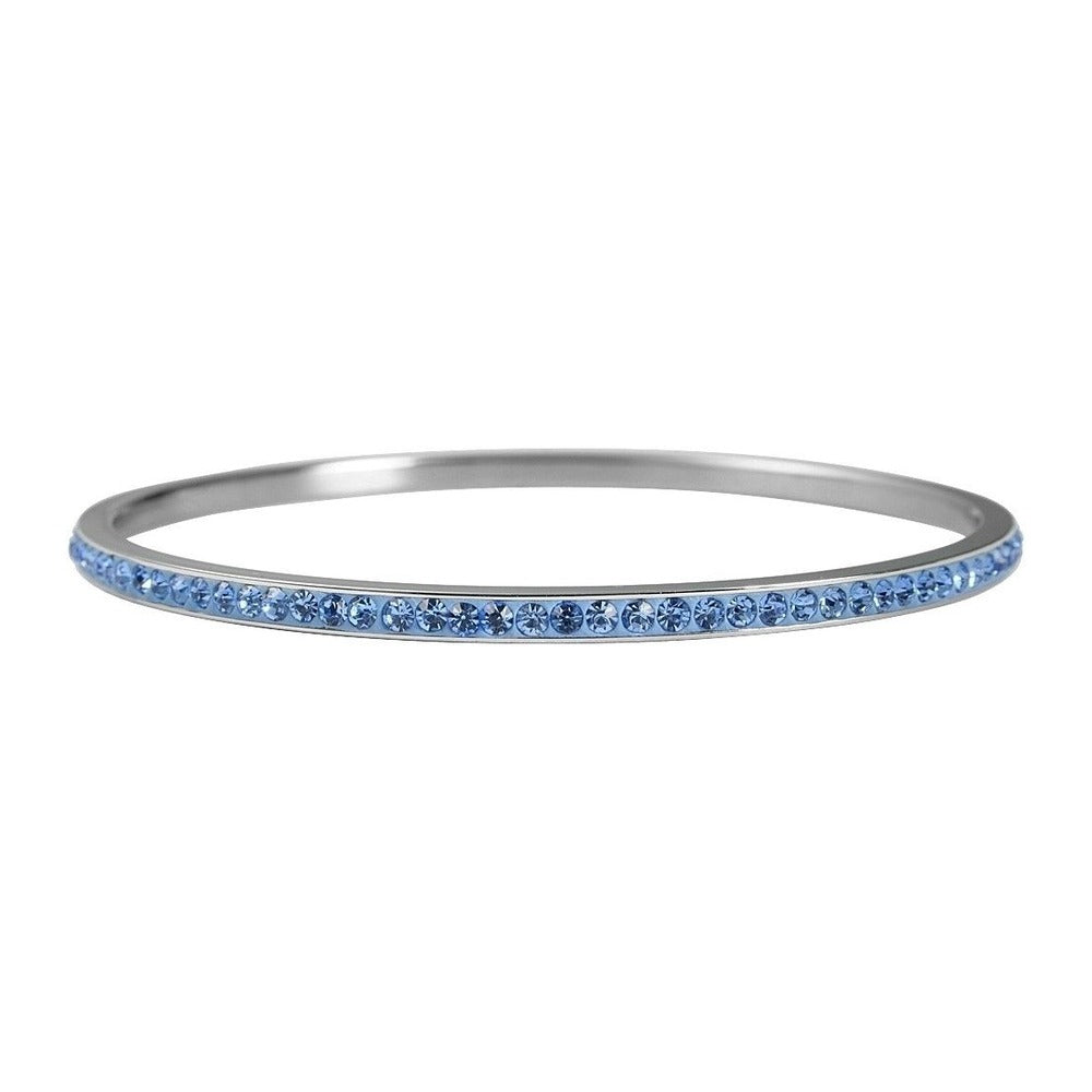 Damen Armband – Armreif aus Edelstahl mit Zirkonia Ø 6,0 cm cm