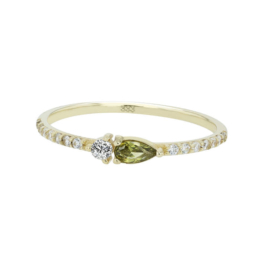 Damen Ring aus 333 Gold mit Zirkonia