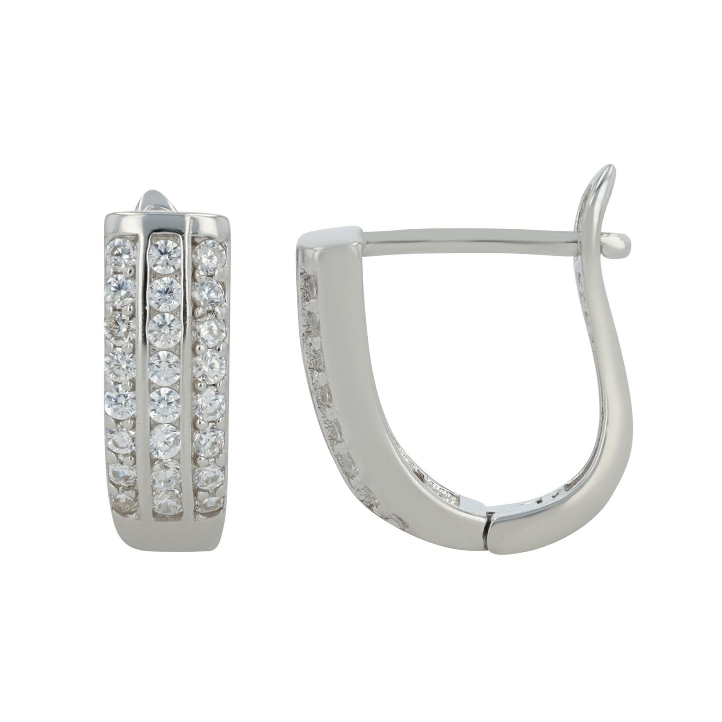 Damen Ohrringe – Klappcreole aus 925 Silber