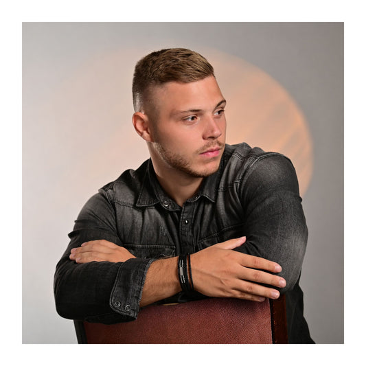 Herren Armband – Lederarmband aus Leder 19 cm