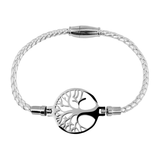 Damen Armband – Lebensbaum aus Leder 18 cm