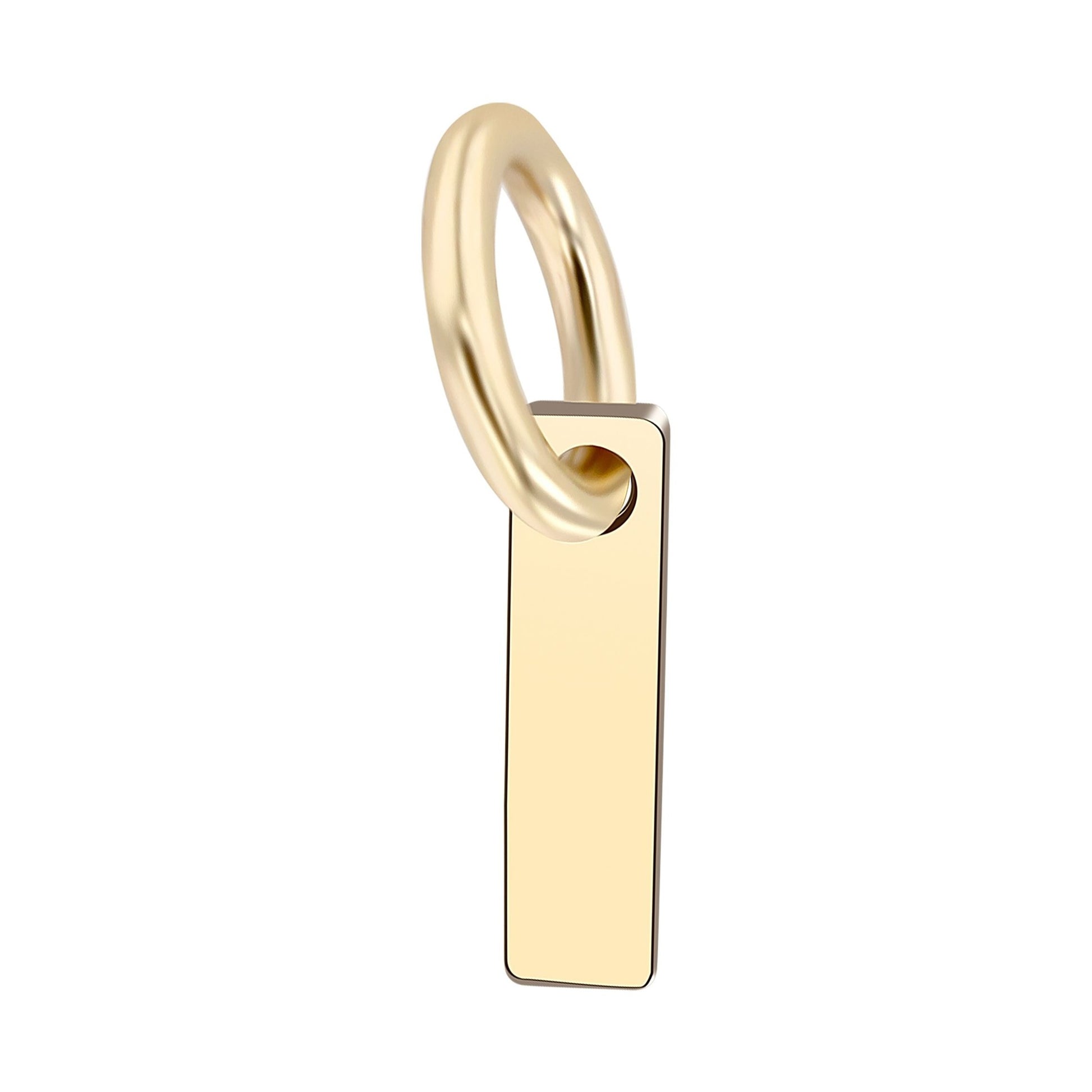Unisex Anhänger – Buchstabe N Buchstabenanhänger aus 375 Gold