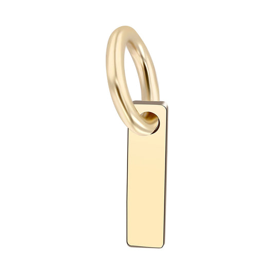 Unisex Anhänger – Buchstabe N Buchstabenanhänger aus 375 Gold