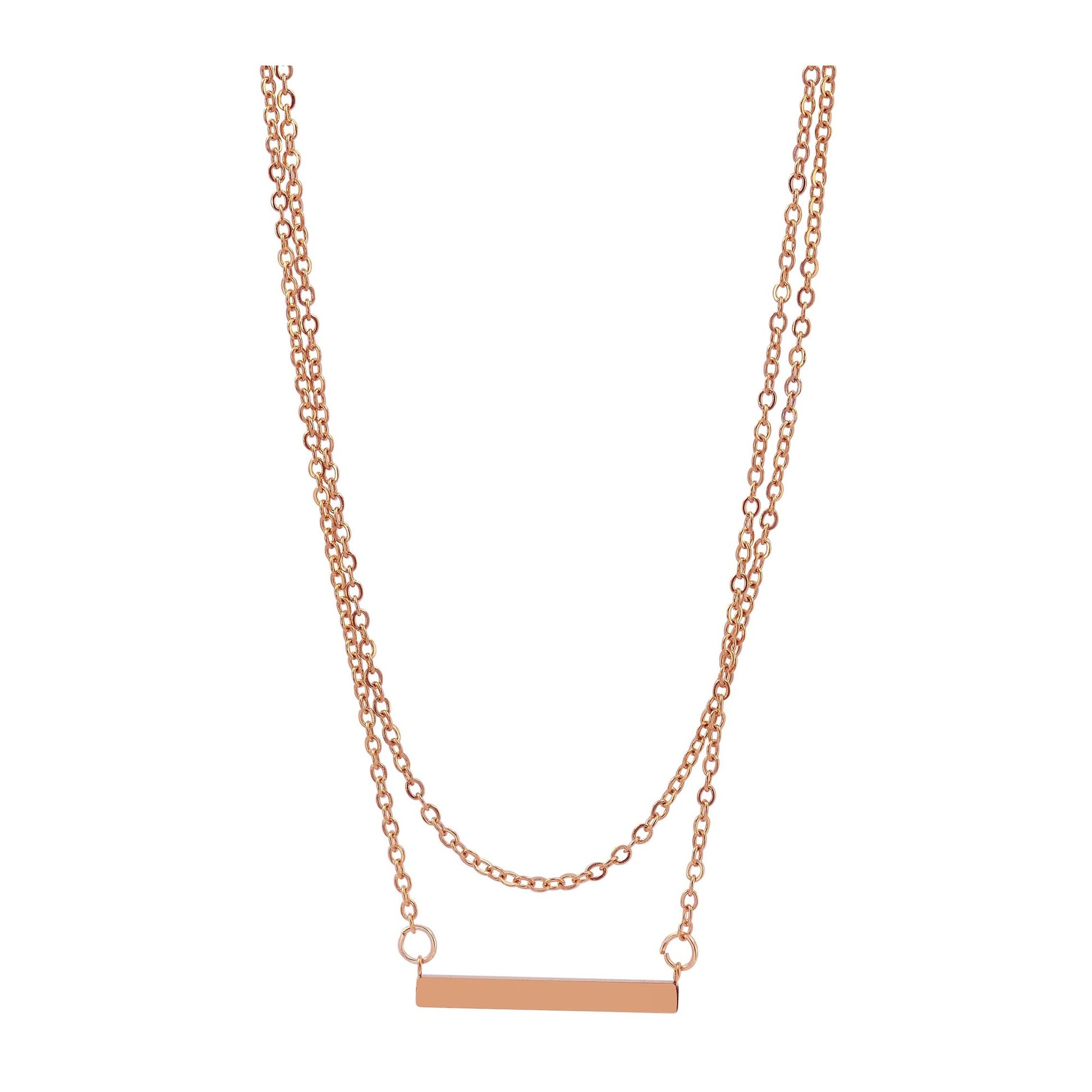 Damen Halskette aus Edelstahl 43 cm