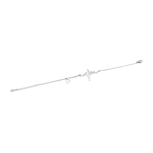Damen Armband – Herz aus Edelstahl 17 cm