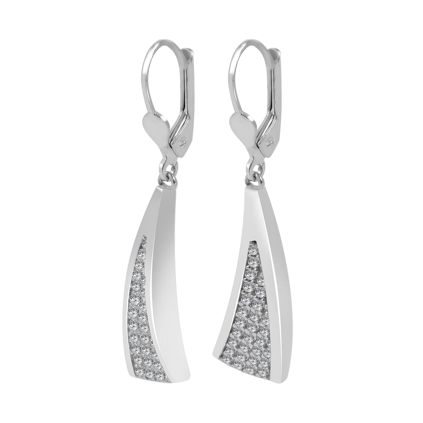 Damen Ohrringe – Ohrhänger aus 925 Silber mit Zirkonia