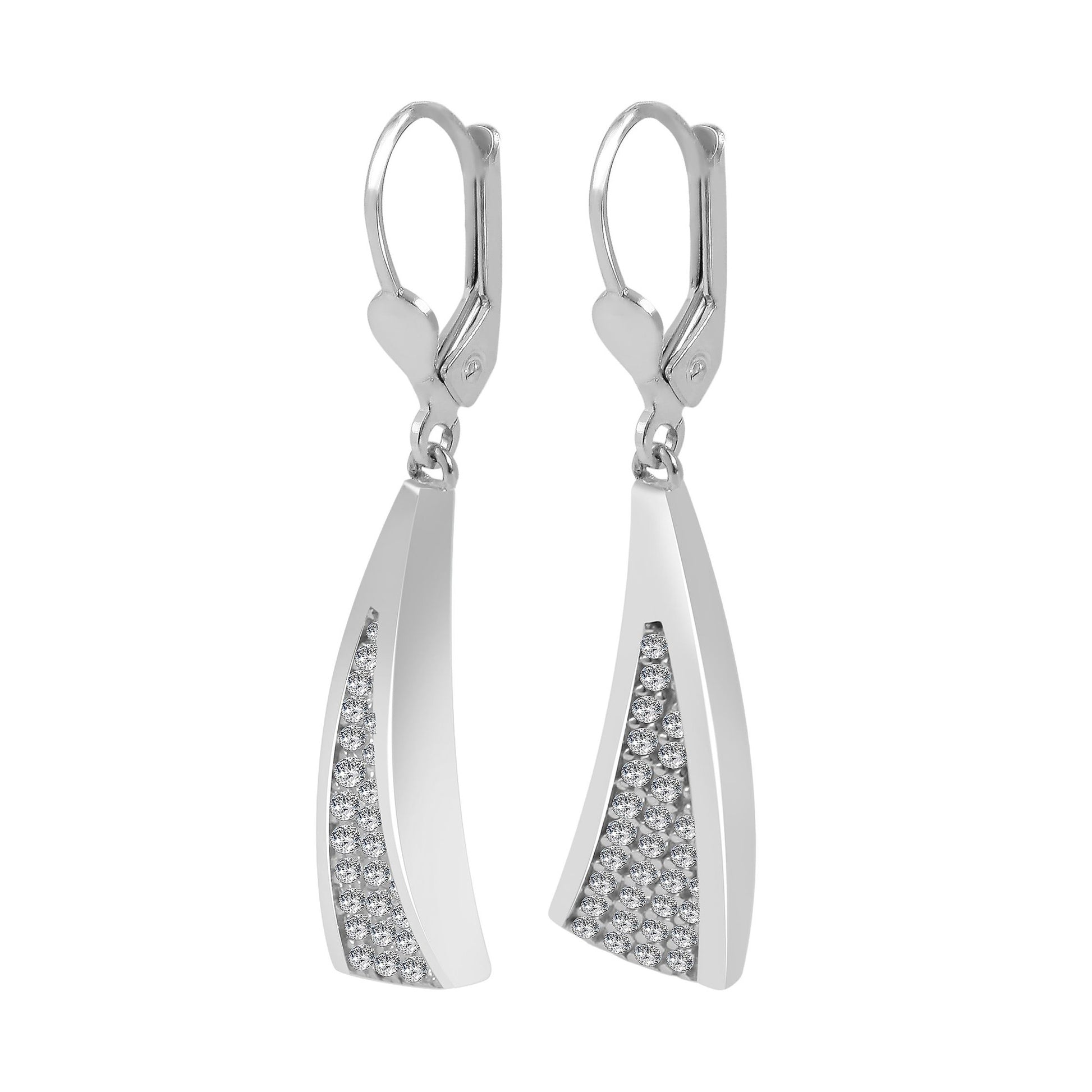 Damen Ohrringe – Ohrhänger aus 925 Silber mit Zirkonia