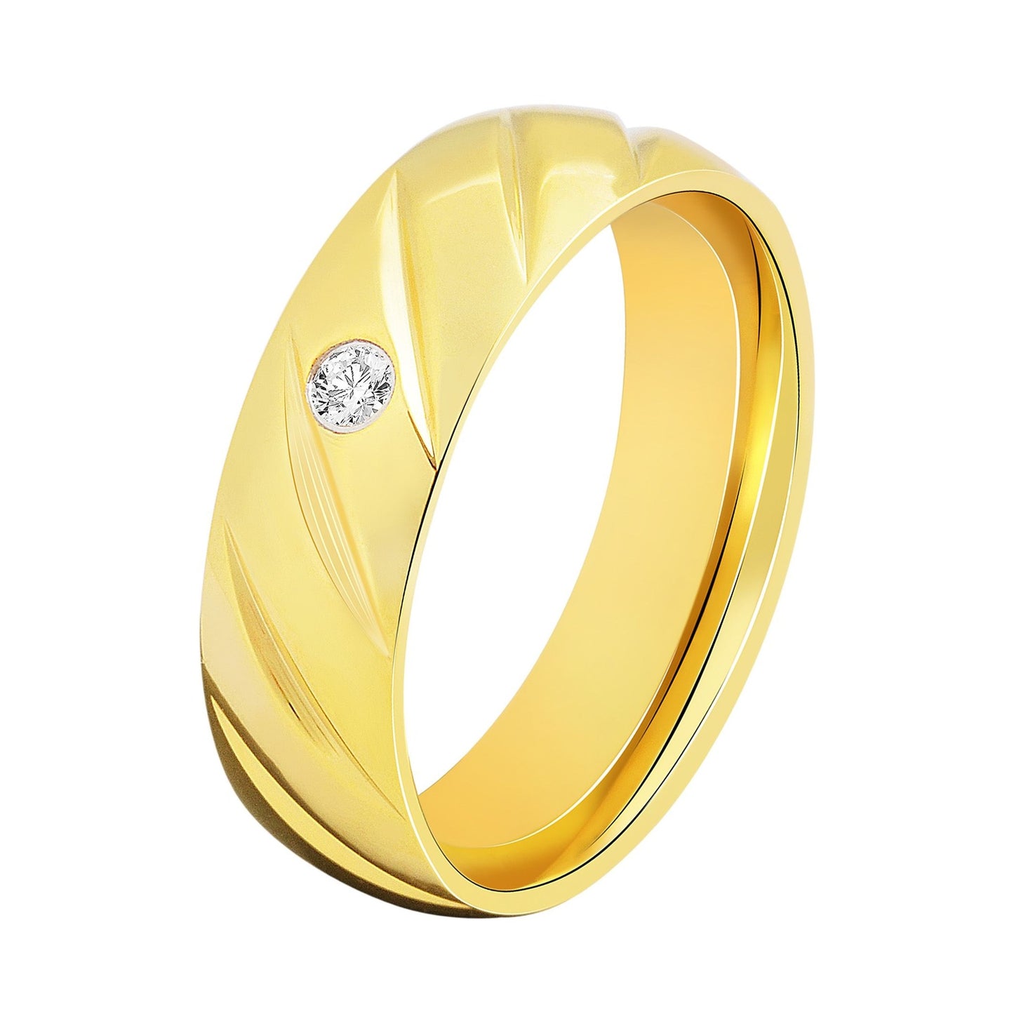 Damen Ring aus Edelstahl mit Strass Steinchen