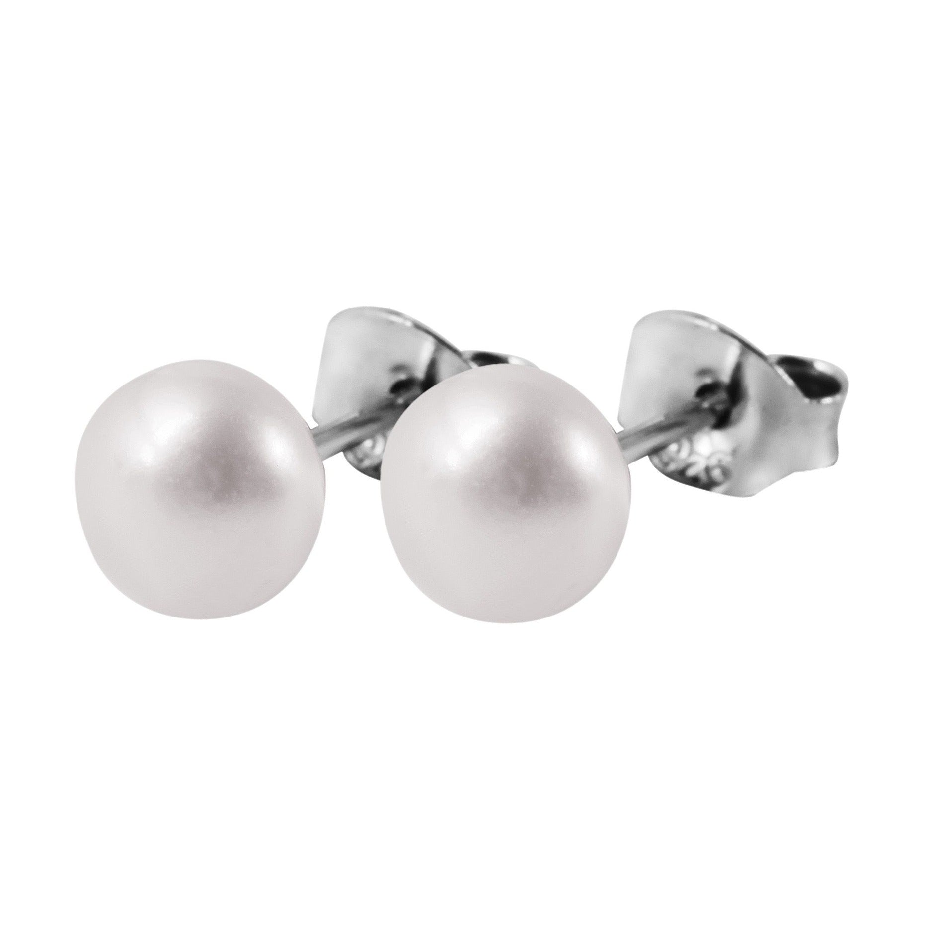 Damen Ohrringe – Ohrstecker aus 925 Silber mit Süßwasserperle