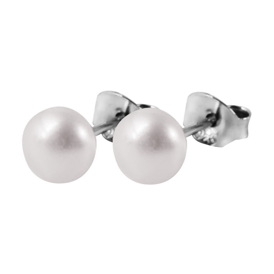 Damen Ohrringe – Ohrstecker aus 925 Silber mit Süßwasserperle
