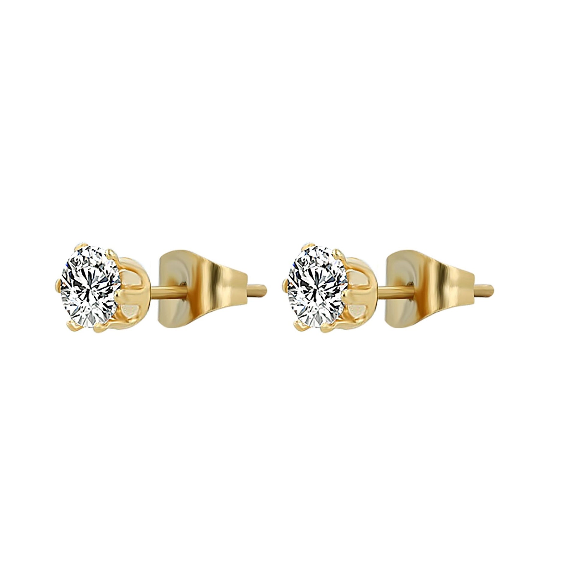 Damen Ohrringe – Ohrstecker aus Edelstahl mit Zirkonia