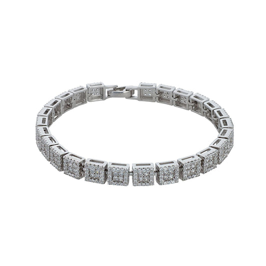 Damen Armband aus 925 Silber mit Zirkonia 18 cm