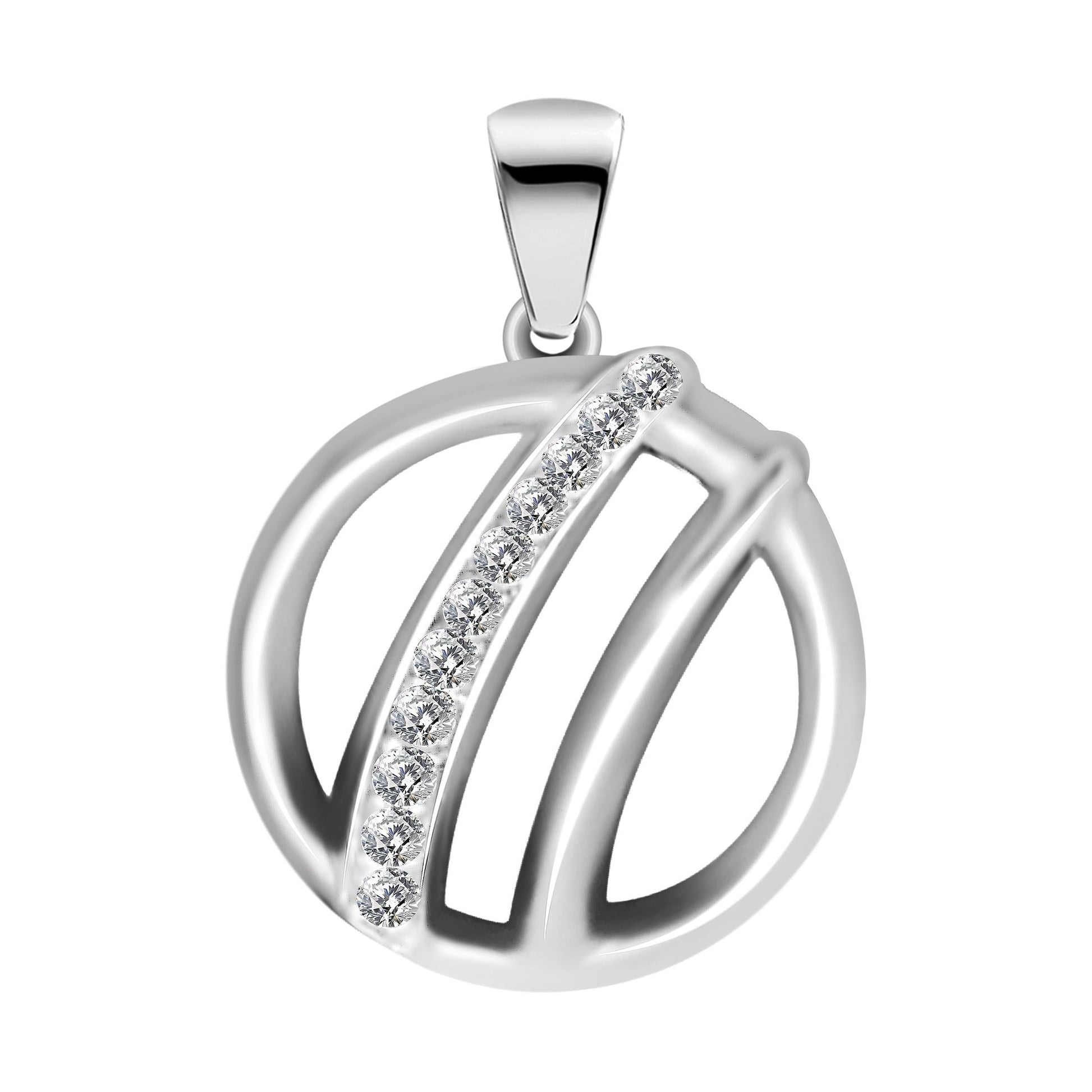 Damen Anhänger aus 925 Silber mit Zirkonia
