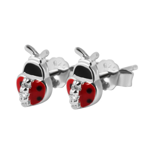 Mädchen Ohrringe – Ohrstecker aus 925 Silber mit Zirkonia