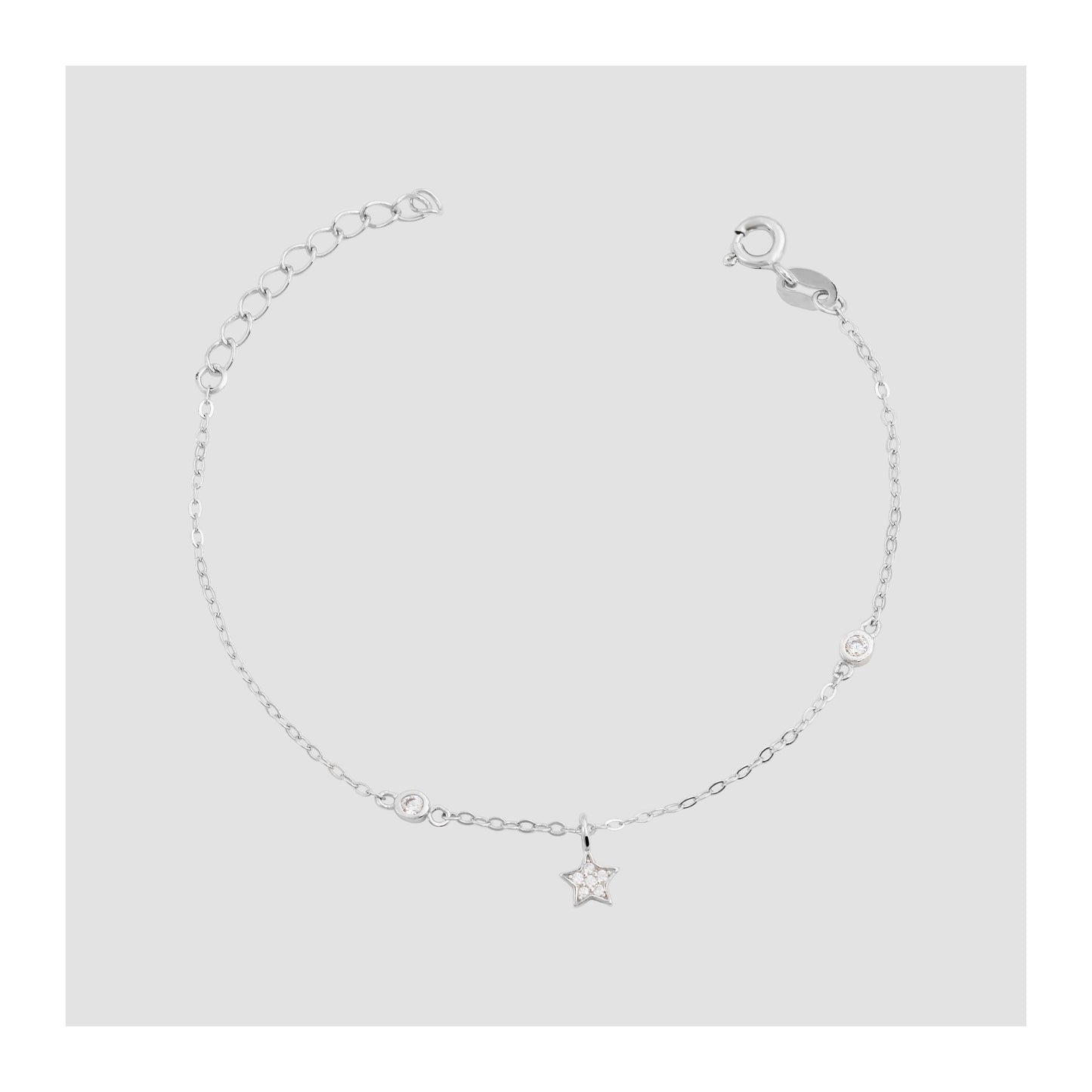 Damen Anhänger – Stern Anhänger aus 925 Silber mit Zirkonia