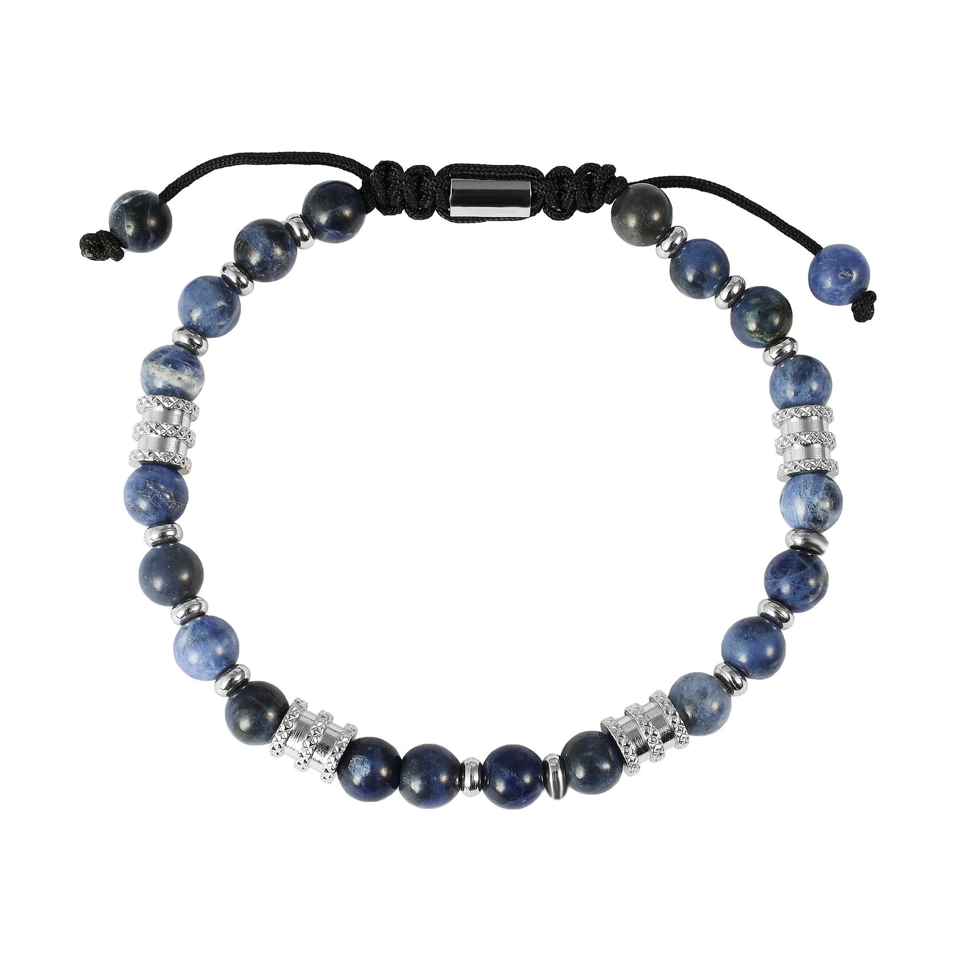Herren Armband – Kugelarmband aus Edelstahl mit Tigerauge 19,5 cm