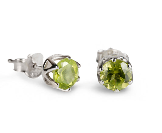 925 Sterling Silber Ohrstecker mit Peridot