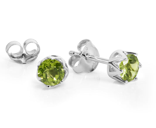 925 Sterling Silber Ohrstecker mit Peridot