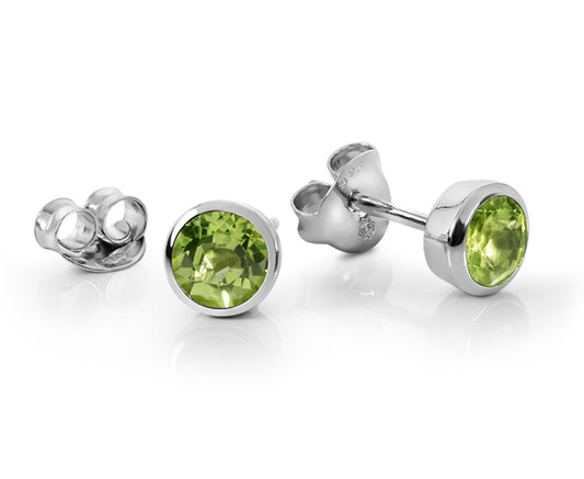 925 Sterling Silber Ohrstecker mit Peridot